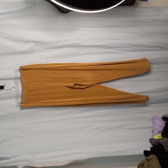 Slinky Brand P1X 1X Pants Light Golden Brown Elastic Waist Stretchy Knit - Picture 9 of 9